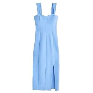 Abercrombie Wide Strap Corset Midi Dress in Blue size M